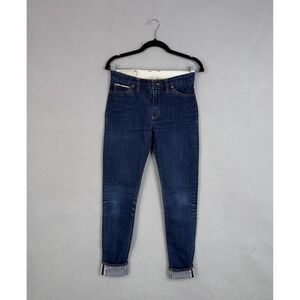 Billiam Jeans Womens 2 Selvedge Denim Blue Mid Rise Skinny Slim Ankle Pants